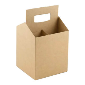 Four-Pack Bottle Carriers, Holders and Packaging Boxes